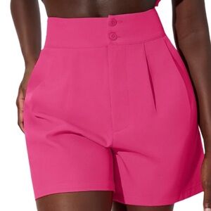 NEW Vibrant Pink Women's High-Waisted Shorts